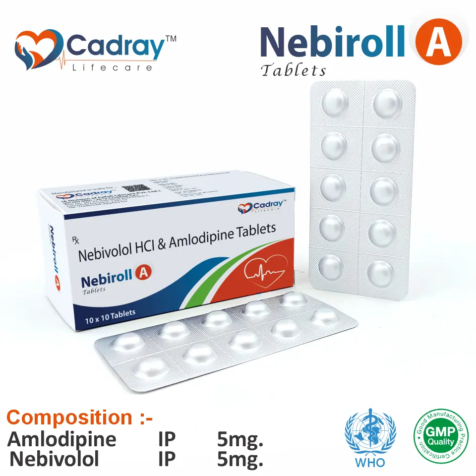 Nebivolol 5mg + Amlodipine 5mg Tablet in PCD Pharma Franchise